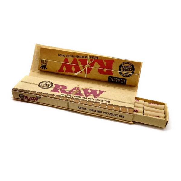 PAPEL RAW CONNOISSEUR SLIM CON TIPS PREROLLED